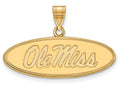Logoart Sterling Silver Gp University Of Mississippi Medium Pendant