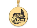 Logoart Sterling Silver Gp U Of North Carolina At Charlotte Extra Large  Enamel Disc Pendant