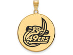 Logoart Sterling Silver Gp U Of North Carolina At Charlotte Extra Large  Enamel Disc Pendant