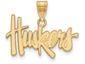 Logoart Sterling Silver Gp University Of Nebraska Medium Pendant