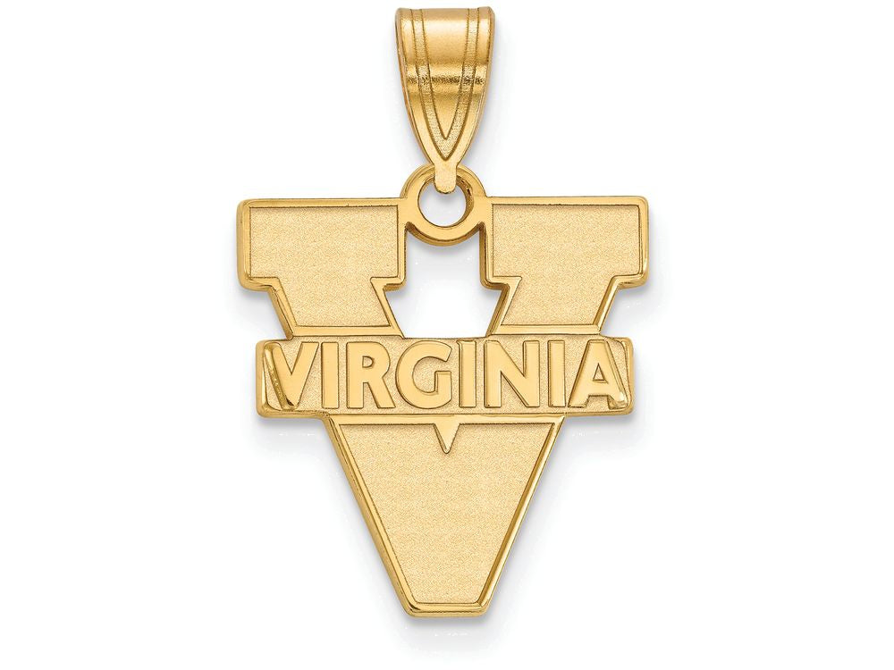 Logoart Sterling Silver Gp University Of Virginia Medium Pendant