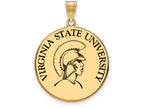 Logoart Sterling Silver Gp Virginia State University Extra Large  Enamel Disc Pendant