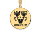 Logoart Sterling Silver Gp Valdosta State U Extra Large  Enamel Disc Pendant