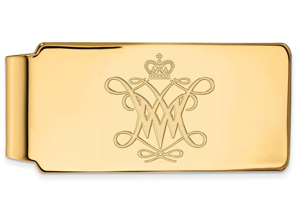 Logoart Sterling Silver Gp William And Mary Money Clip