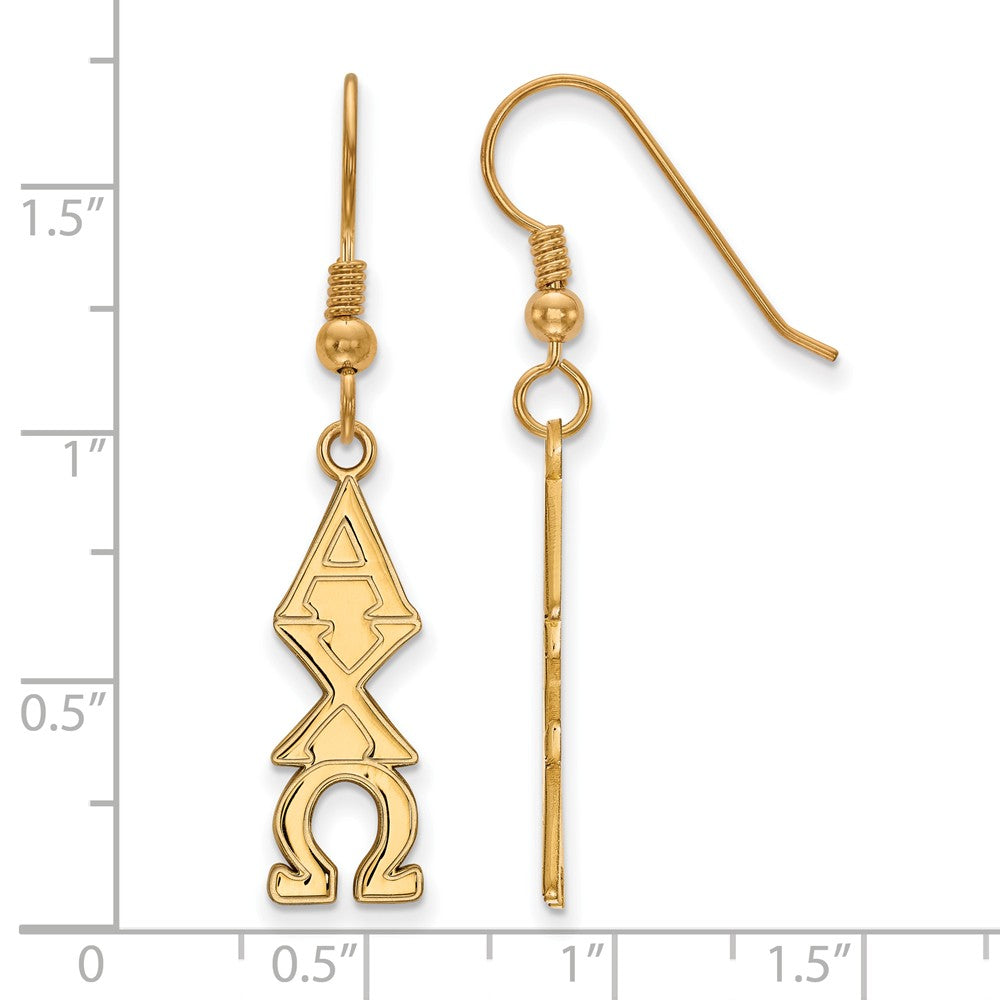 Logoart Sterling Silver Gp Alpha Chi Omega Dangle Small Earrings