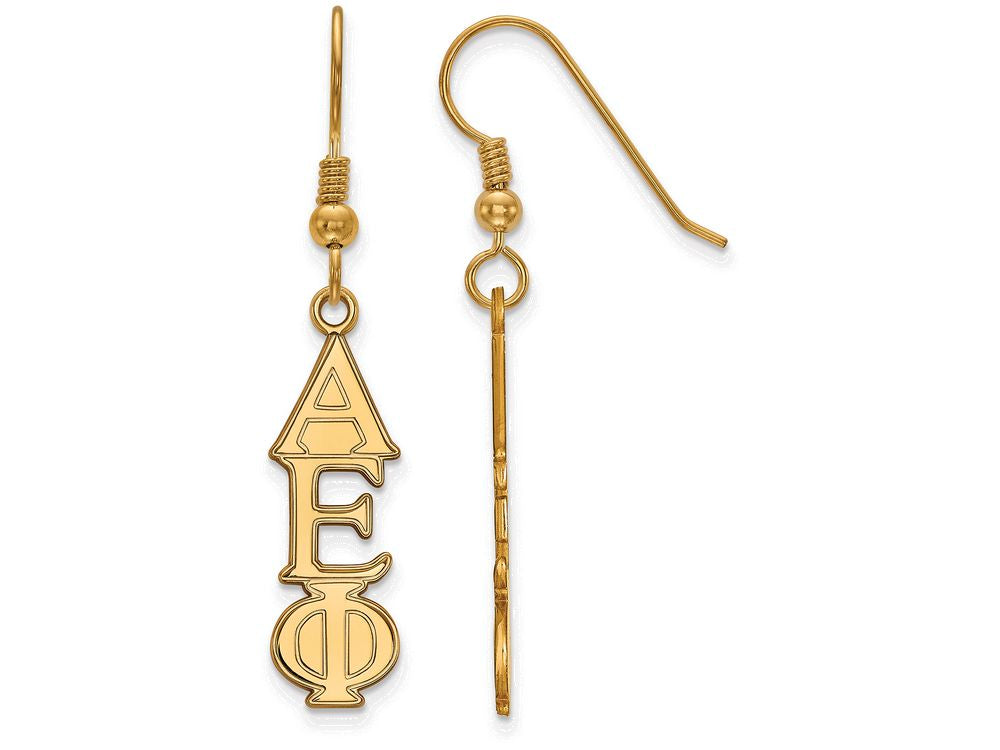 Logoart Sterling Silver Gp Alpha Epsilon Phi Dangle Medium Earrings