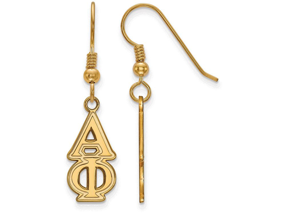 Logoart Sterling Silver Gp Alpha Phi Dangle Medium Earrings