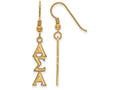Logoart Sterling Silver Gp Alpha Sigma Alpha Dangle Medium Earrings