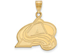 Sterling Silver Gp Nhl Logoart Colorado Avalanche Large Pendant