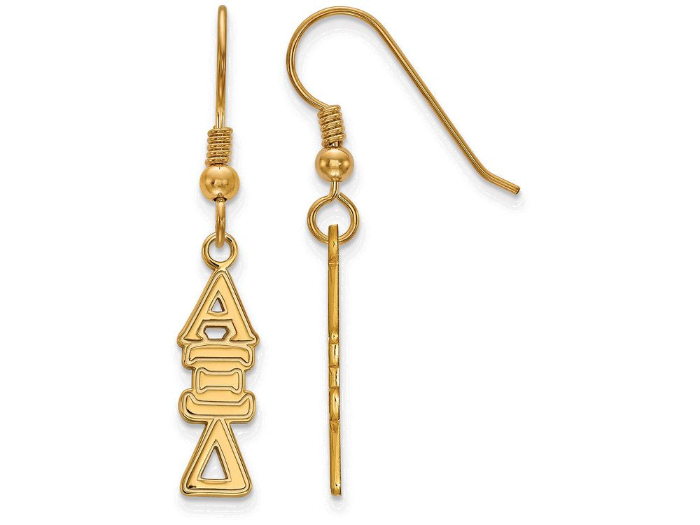 Logoart Sterling Silver Gp Alpha Xi Delta Dangle Medium Earrings
