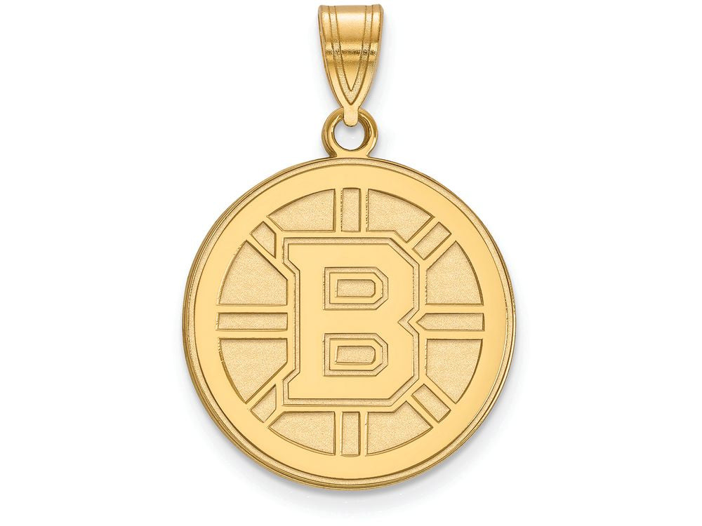 Sterling Silver Gp Nhl Logoart Boston Bruins Large Pendant
