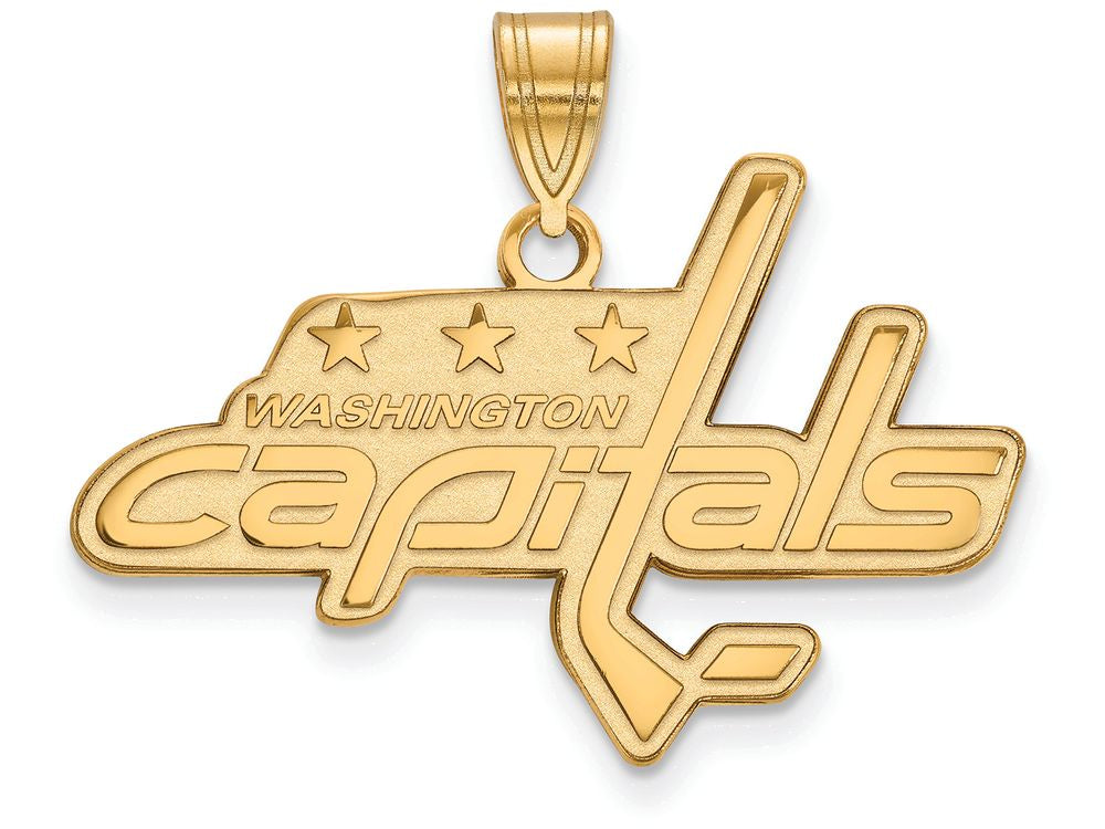 Sterling Silver Gp Nhl Logoart Washington Capitals Large Pendant