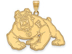 Logoart Sterling Silver Gp California State University Fresno Extra Large  Pendant