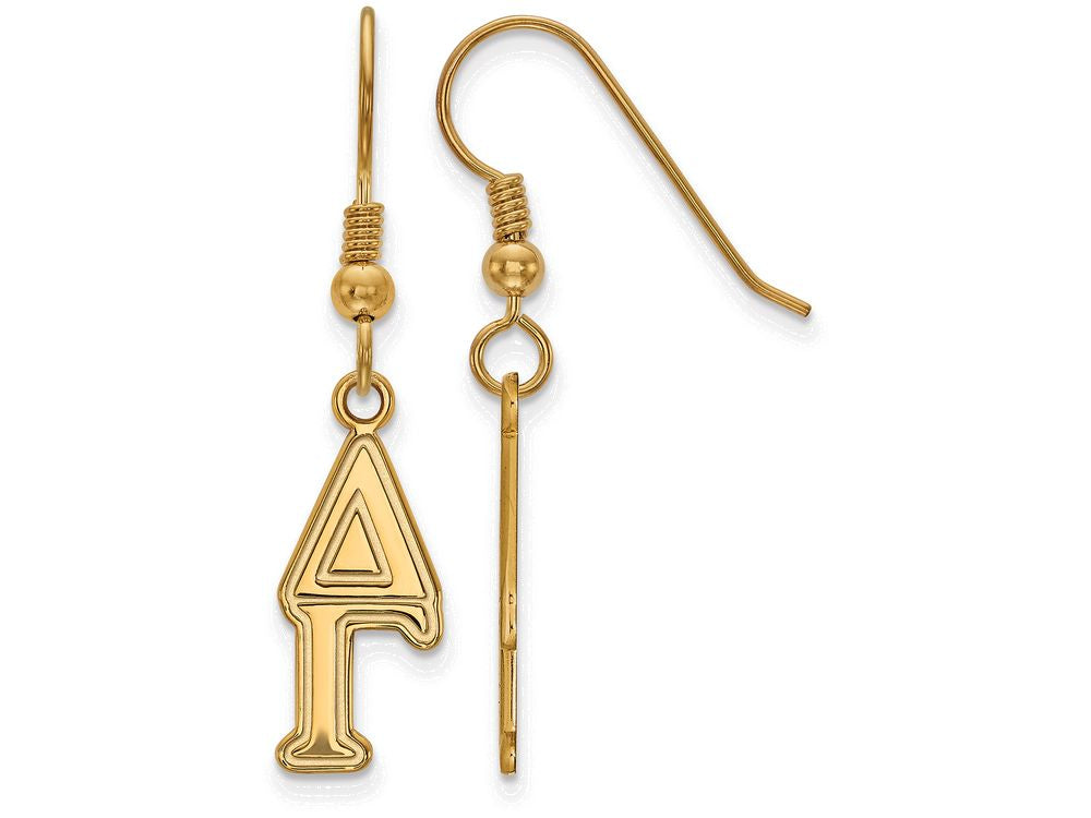 Logoart Sterling Silver Gp Delta Gamma Dangle Small Earrings