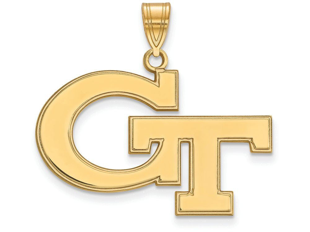 Logoart Sterling Silver Gp Georgia Institute Of Technology Large Pendant