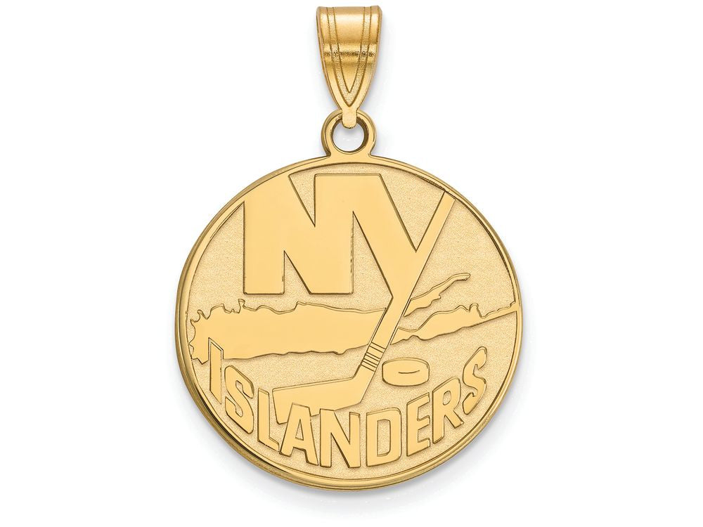 Sterling Silver Gp Nhl Logoart New York Islanders Large Pendant