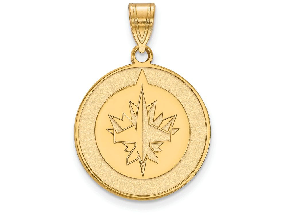 Sterling Silver Gp Nhl Logoart Winnipeg Jets Large Pendant