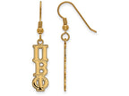 Logoart Sterling Silver Gp Pi Beta Phi Dangle Small Earrings