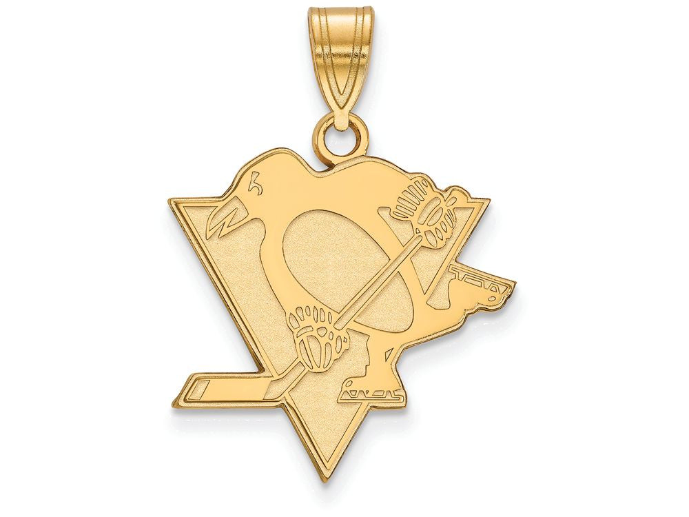 Sterling Silver Gp Nhl Logoart Pittsburgh Penguins Large Pendant