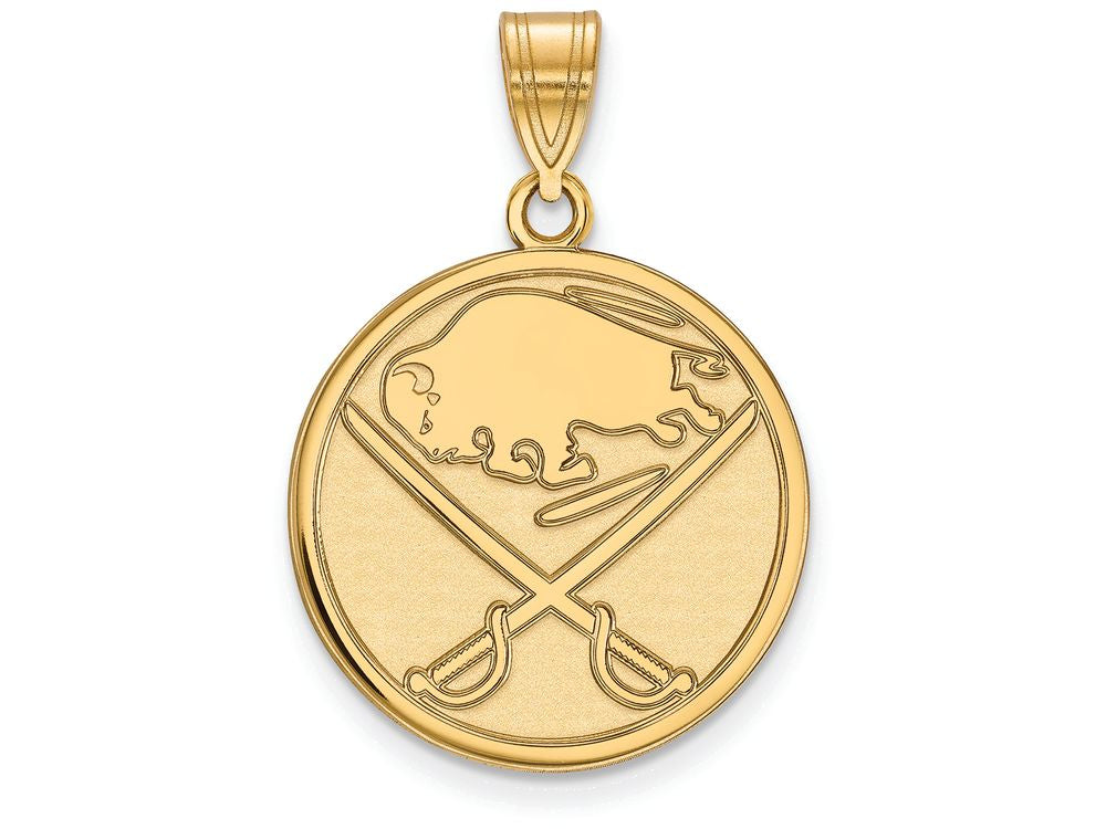 Sterling Silver Gp Nhl Logoart Buffalo Sabres Large Pendant