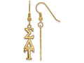 Logoart Sterling Silver Gp Sigma Delta Tau Dangle Medium Earrings