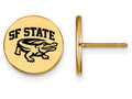 Logoart Sterling Silver Gp San Francisco State U Small Enamel Disc Earrings