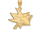 Sterling Silver Gp Nhl Logoart San Jose Sharks Large Pendant