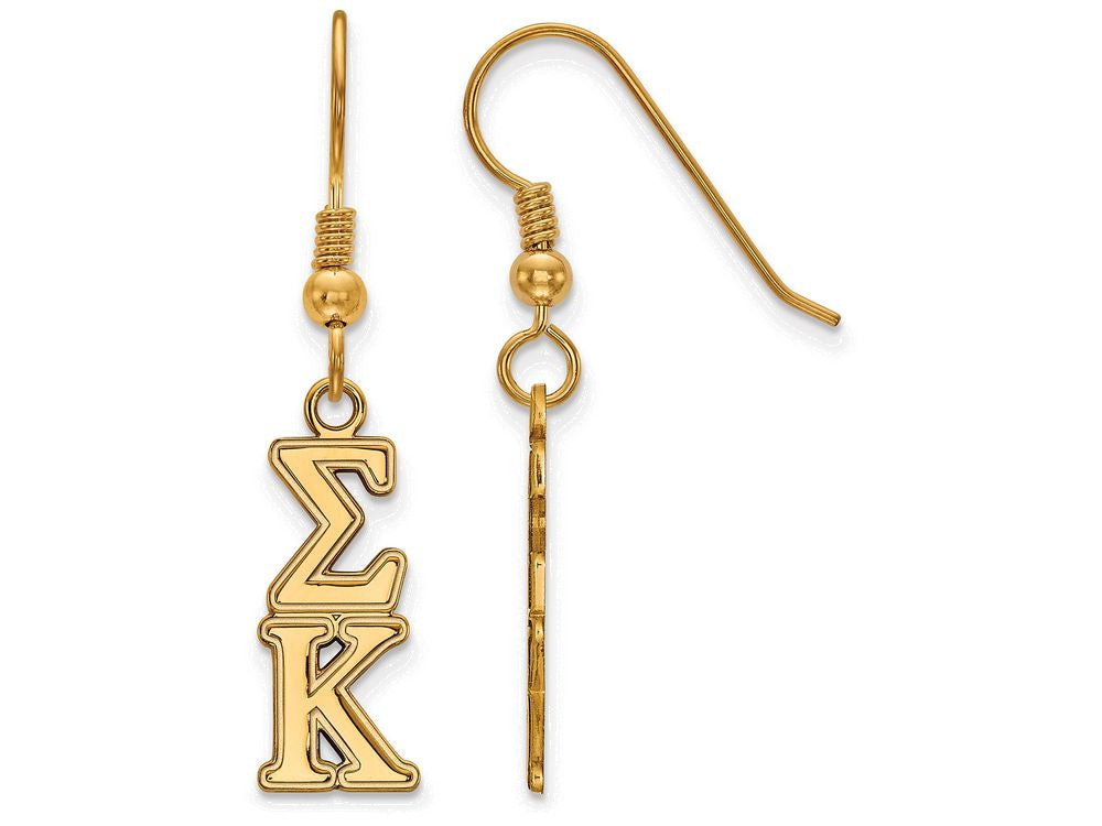 Logoart Sterling Silver Gp Sigma Kappa Dangle Small Earrings