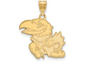 Logoart Sterling Silver Gp University Of Kansas Large Pendant