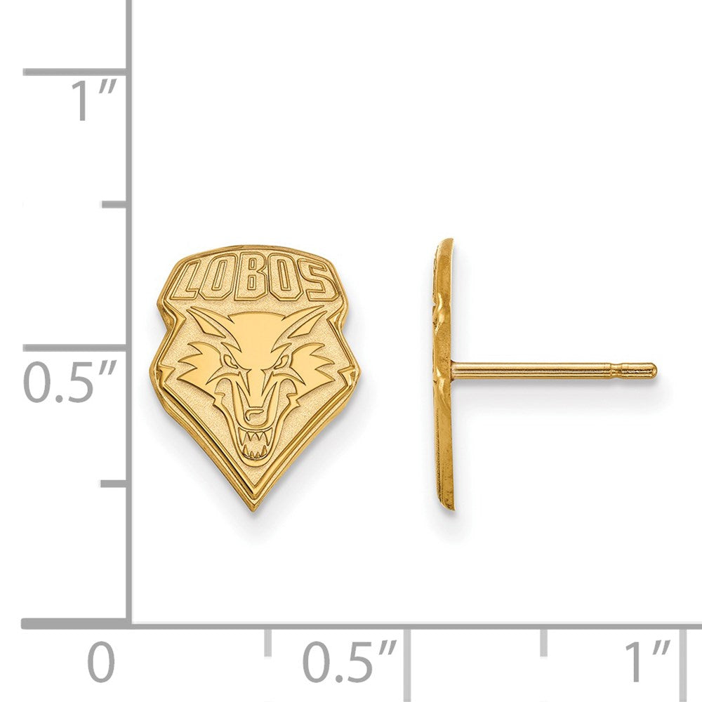Logoart Sterling Silver Gp University Of New Mexico Small Post Earrings