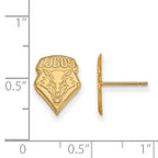 Logoart Sterling Silver Gp University Of New Mexico Small Post Earrings