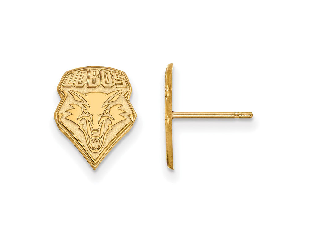 Logoart Sterling Silver Gp University Of New Mexico Small Post Earrings