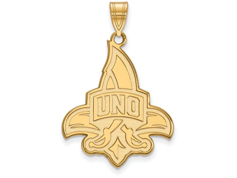 Logoart Sterling Silver Gp University Of New Orleans Extra Large  Pendant