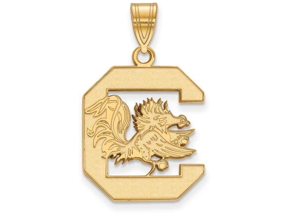 Logoart Sterling Silver Gp University Of South Carolina Large Pendant