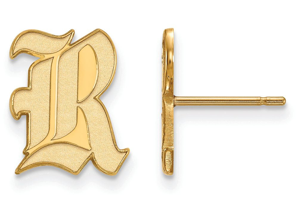 Logoart Sterling Silver Gp Rice University Small Post Earrings