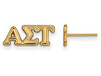 Logoart Sterling Silver Gp Alpha Sigma Tau Extra Small Post Earrings