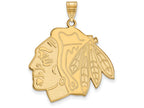 Sterling Silver Gp Nhl Logoart Chicago Blackhawks Extra Large  Pendant