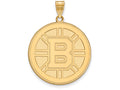 Sterling Silver Gp Nhl Logoart Boston Bruins Extra Large  Pendant