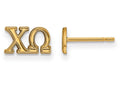 Logoart Sterling Silver Gp Chi Omega Extra Small Post Earrings