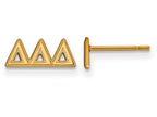Logoart Sterling Silver Gp Delta Delta Delta Extra Small Post Earrings