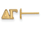 Logoart Sterling Silver Gp Delta Gamma Extra Small Post Earrings