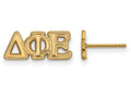 Logoart Sterling Silver Gp Delta Phi Epsilon Extra Small Post Earrings