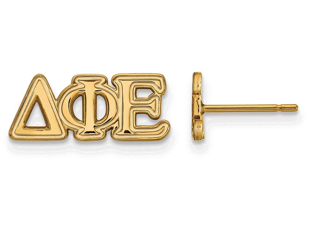Logoart Sterling Silver Gp Delta Phi Epsilon Extra Small Post Earrings