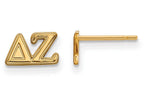 Logoart Sterling Silver Gp Delta Zeta Extra Small Post Earrings