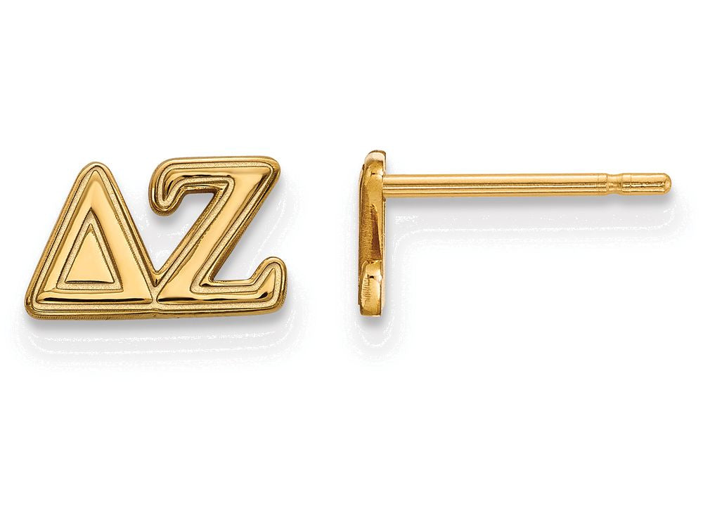 Logoart Sterling Silver Gp Delta Zeta Extra Small Post Earrings