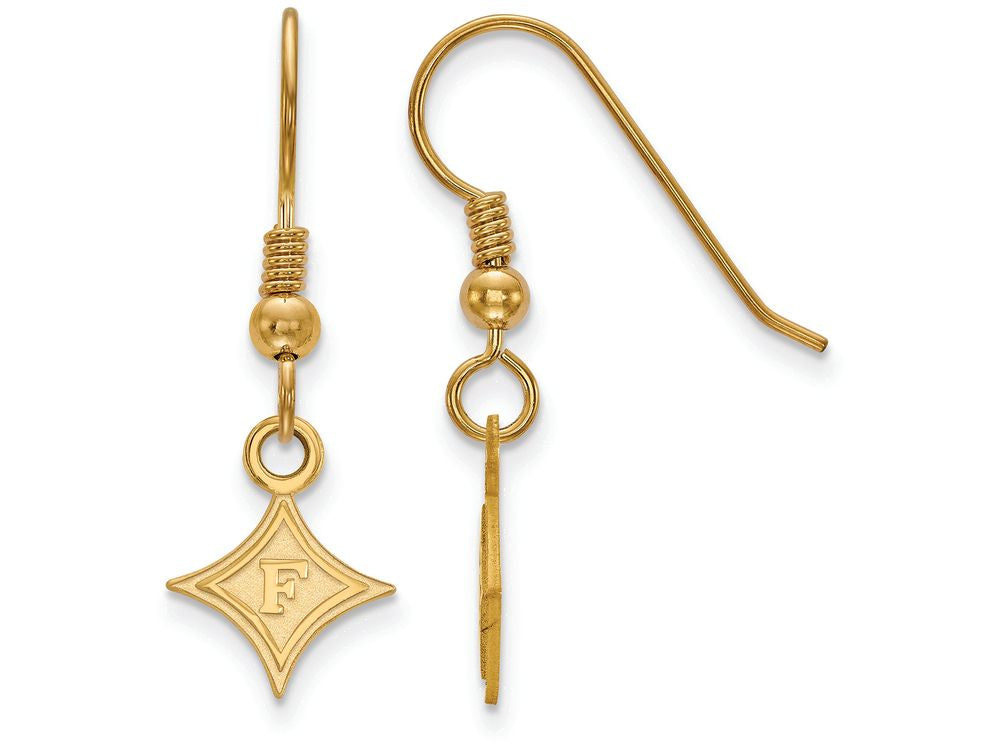 Logoart Sterling Silver Gp Furman University Extra Small Dangle Earrings