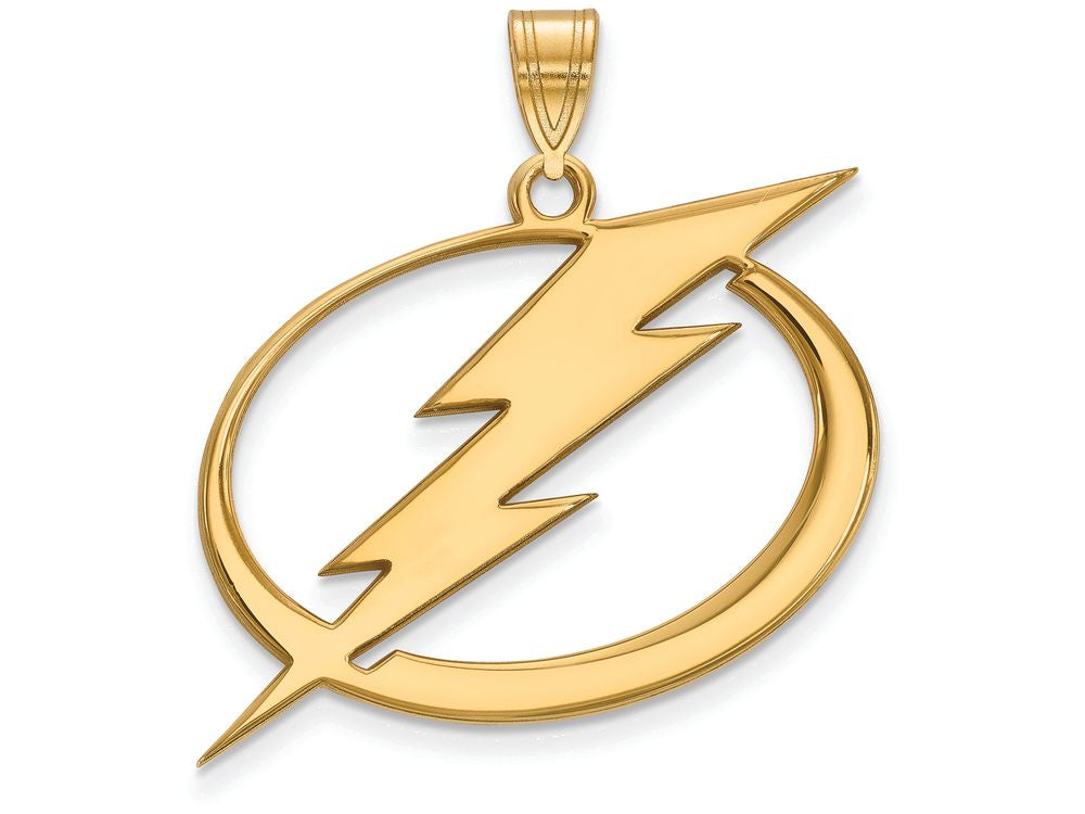 Sterling Silver Gp Nhl Logoart Tampa Bay Lightning Extra Large  Pendant