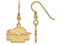 Logoart Sterling Silver Gp Longwood University Small Dangle Earrings