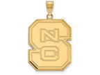 Logoart Sterling Silver Gp North Carolina State University Extra Large  Pendant