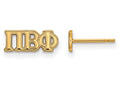 Logoart Sterling Silver Gp Pi Beta Phi Extra Small Post Earrings